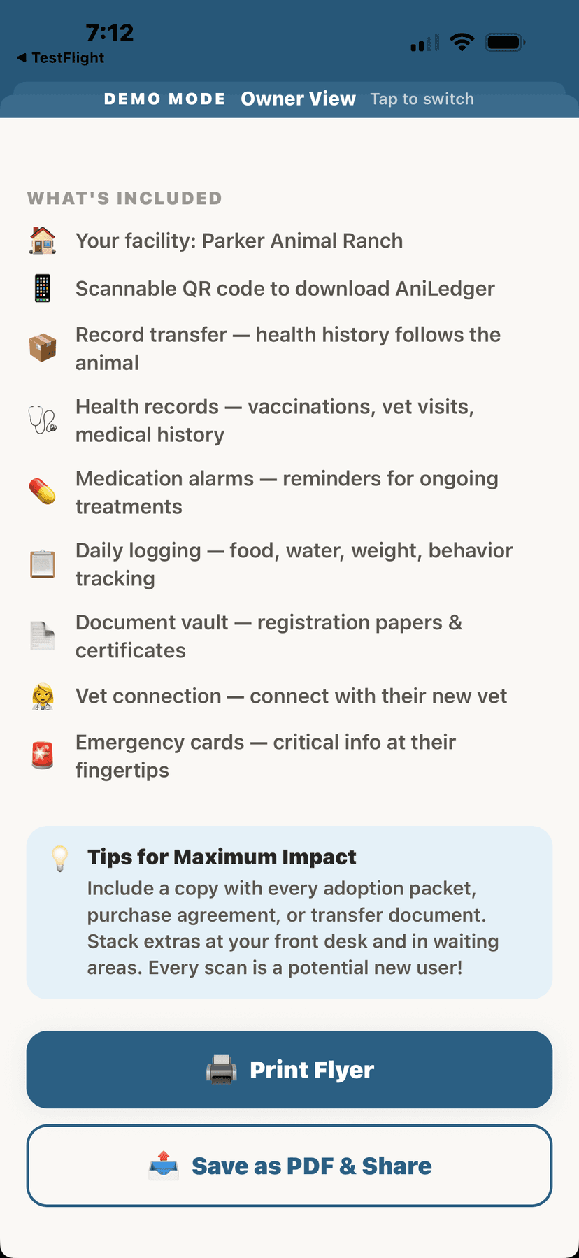 Share or print the flyer