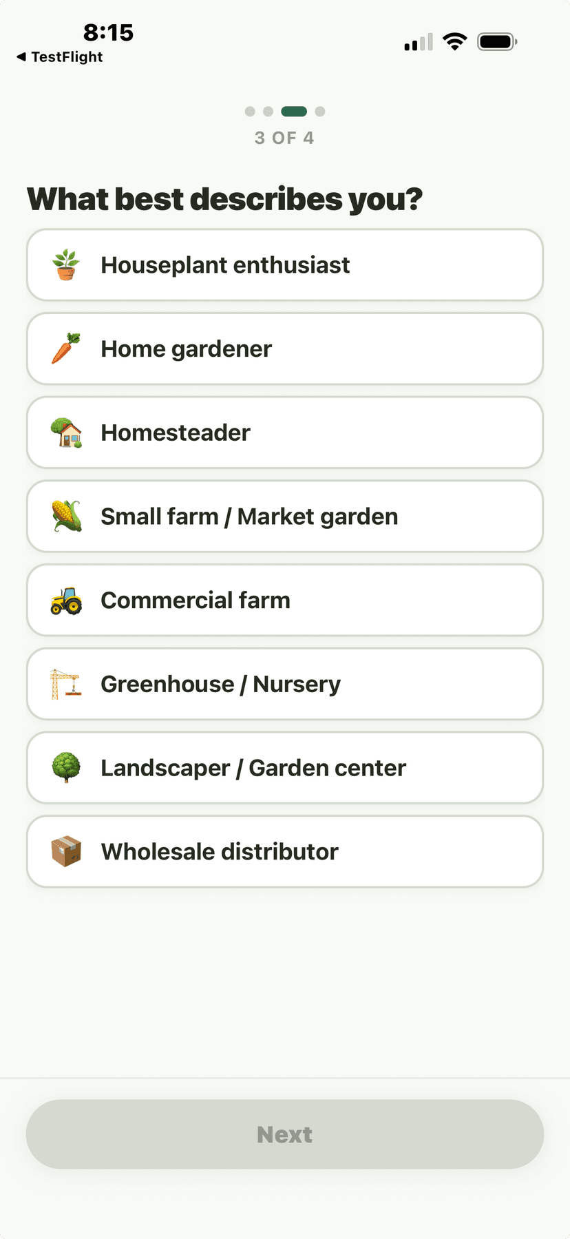 Onboarding Q3 - What best describes you?